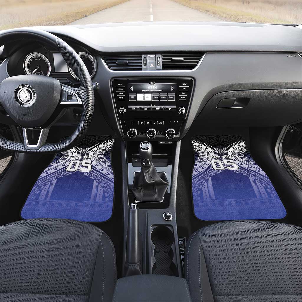 Fiji Drua Car Mats Fijian Tapa Pattern
