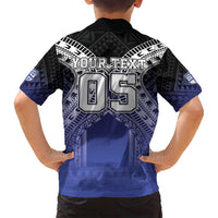 Custom Fiji Drua Family Matching Long Sleeve Bodycon Dress and Hawaiian Shirt Fijian Tapa Pattern