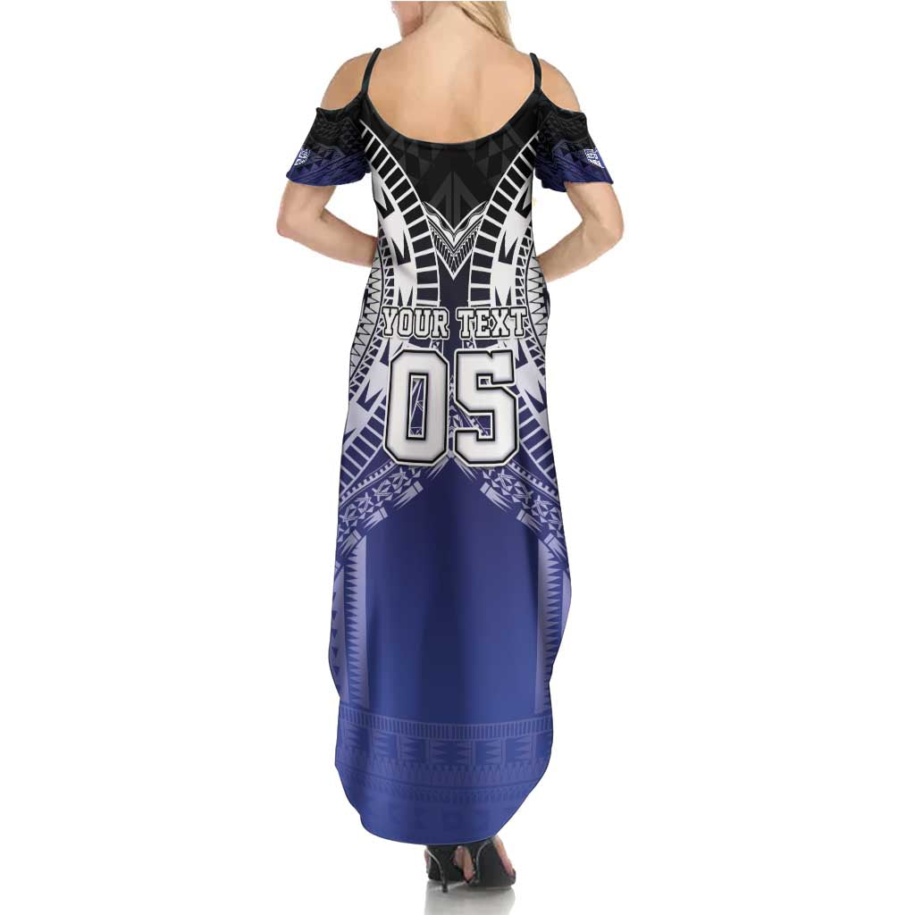 Custom Fiji Drua Family Matching Summer Maxi Dress and Hawaiian Shirt Fijian Tapa Pattern LT05 - Polynesian Pride