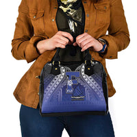 Fiji Drua Shoulder Handbag Fijian Tapa Pattern