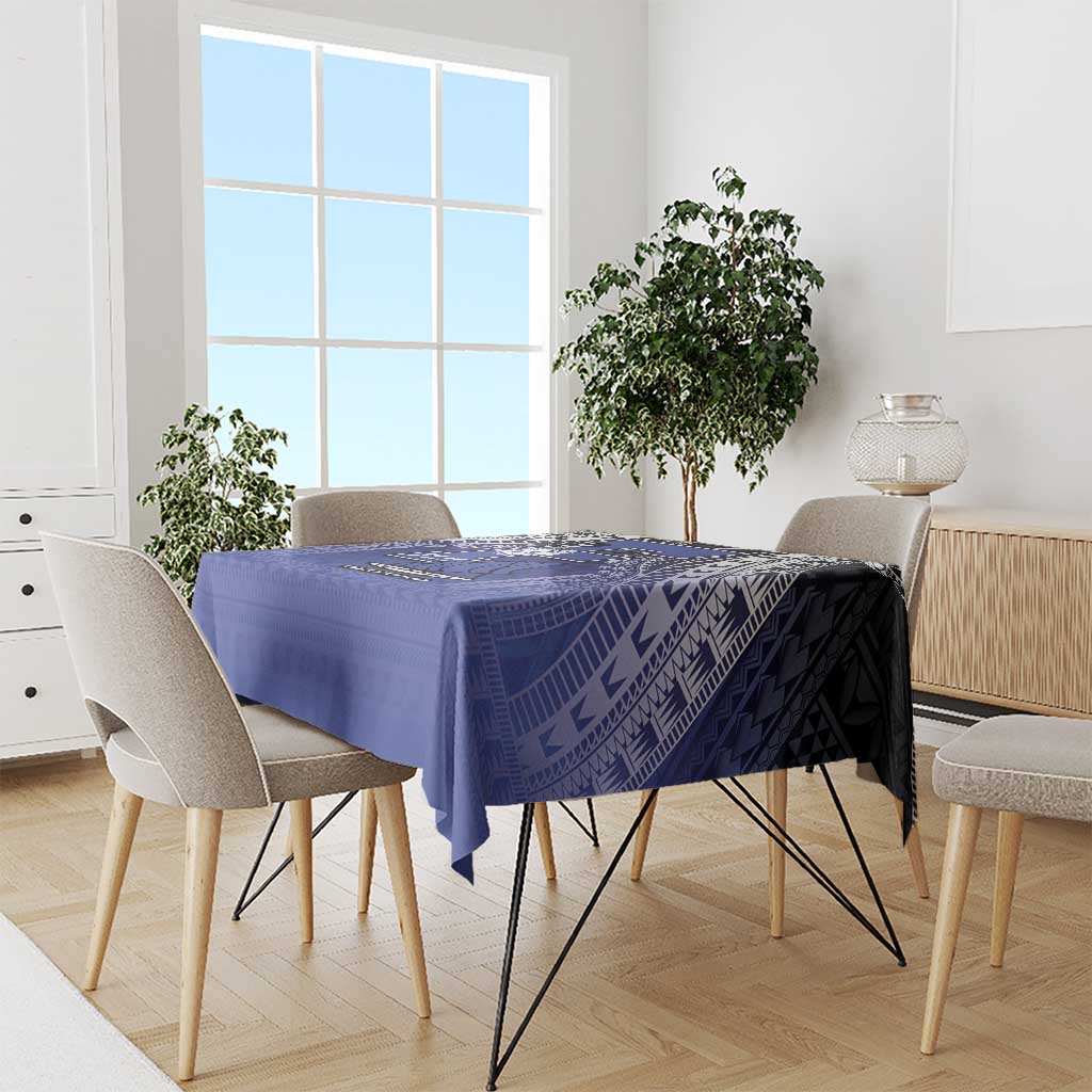 Fiji Drua Tablecloth Fijian Tapa Pattern