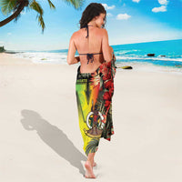 Aboriginal Dot Art Vanuatu Sarong Tropical Flowers