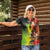 Aboriginal Dot Art Vanuatu Personalised Women Polo Shirt Tropical Flowers