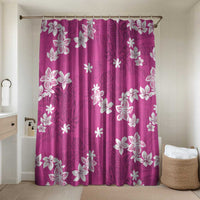 Hawaii Monstera Deliciosa Bathroom Set Pink Plumeria Polynesian Pattern - Polynesian Pride