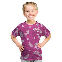 Hawaii Monstera Deliciosa Kid T Shirt Pink Plumeria Polynesian Pattern LT05 Pink - Polynesian Pride