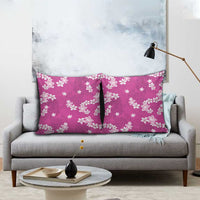 Hawaii Monstera Deliciosa Pillow Cover Pink Plumeria Polynesian Pattern - Polynesian Pride