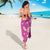 Hawaii Monstera Deliciosa Sarong Pink Plumeria Polynesian Pattern - Polynesian Pride
