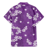 Hawaii Monstera Deliciosa Family Matching Mermaid Dress and Hawaiian Shirt Purple Plumeria Polynesian Pattern LT05 - Polynesian Pride