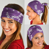 Hawaii Monstera Deliciosa Neck Gaiter Purple Plumeria Polynesian Pattern LT05 - Polynesian Pride