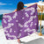 Hawaii Monstera Deliciosa Sarong Purple Plumeria Polynesian Pattern - Polynesian Pride