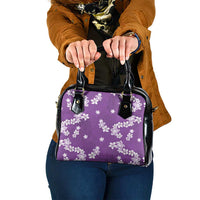 Hawaii Monstera Deliciosa Shoulder Handbag Purple Plumeria Polynesian Pattern LT05 One Size Purple - Polynesian Pride
