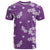 Hawaii Monstera Deliciosa T Shirt Purple Plumeria Polynesian Pattern - Polynesian Pride