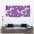 Hawaii Monstera Deliciosa Tapestry Purple Plumeria Polynesian Pattern - Polynesian Pride