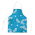 Hawaii Monstera Deliciosa Apron Blue Plumeria Polynesian Pattern - Polynesian Pride