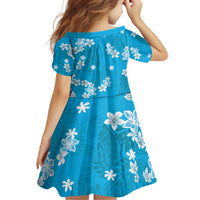 Hawaii Monstera Deliciosa Family Matching Off Shoulder Maxi Dress and Hawaiian Shirt Blue Plumeria Polynesian Pattern LT05 - Polynesian Pride