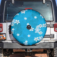 Hawaii Monstera Deliciosa Spare Tire Cover Blue Plumeria Polynesian Pattern LT05 Blue - Polynesian Pride