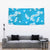 Hawaii Monstera Deliciosa Tapestry Blue Plumeria Polynesian Pattern - Polynesian Pride
