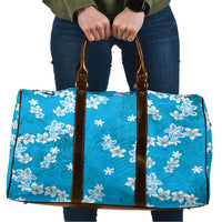 Hawaii Monstera Deliciosa Travel Bag Blue Plumeria Polynesian Pattern LT05 Blue - Polynesian Pride