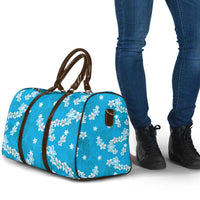 Hawaii Monstera Deliciosa Travel Bag Blue Plumeria Polynesian Pattern LT05 - Polynesian Pride