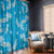 Hawaii Monstera Deliciosa Window Curtain Blue Plumeria Polynesian Pattern - Polynesian Pride