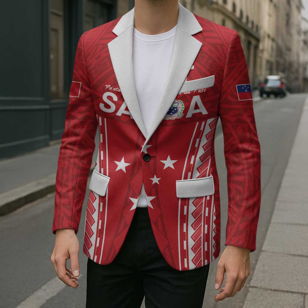 Samoa FAST Blazer Forever Proud Samoan Tribal Pattern - Polynesian Pride