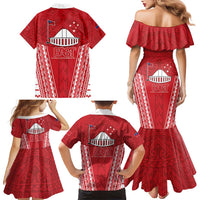 Samoa FAST Family Matching Mermaid Dress and Hawaiian Shirt Forever Proud Samoan Tribal Pattern LT05 - Polynesian Pride