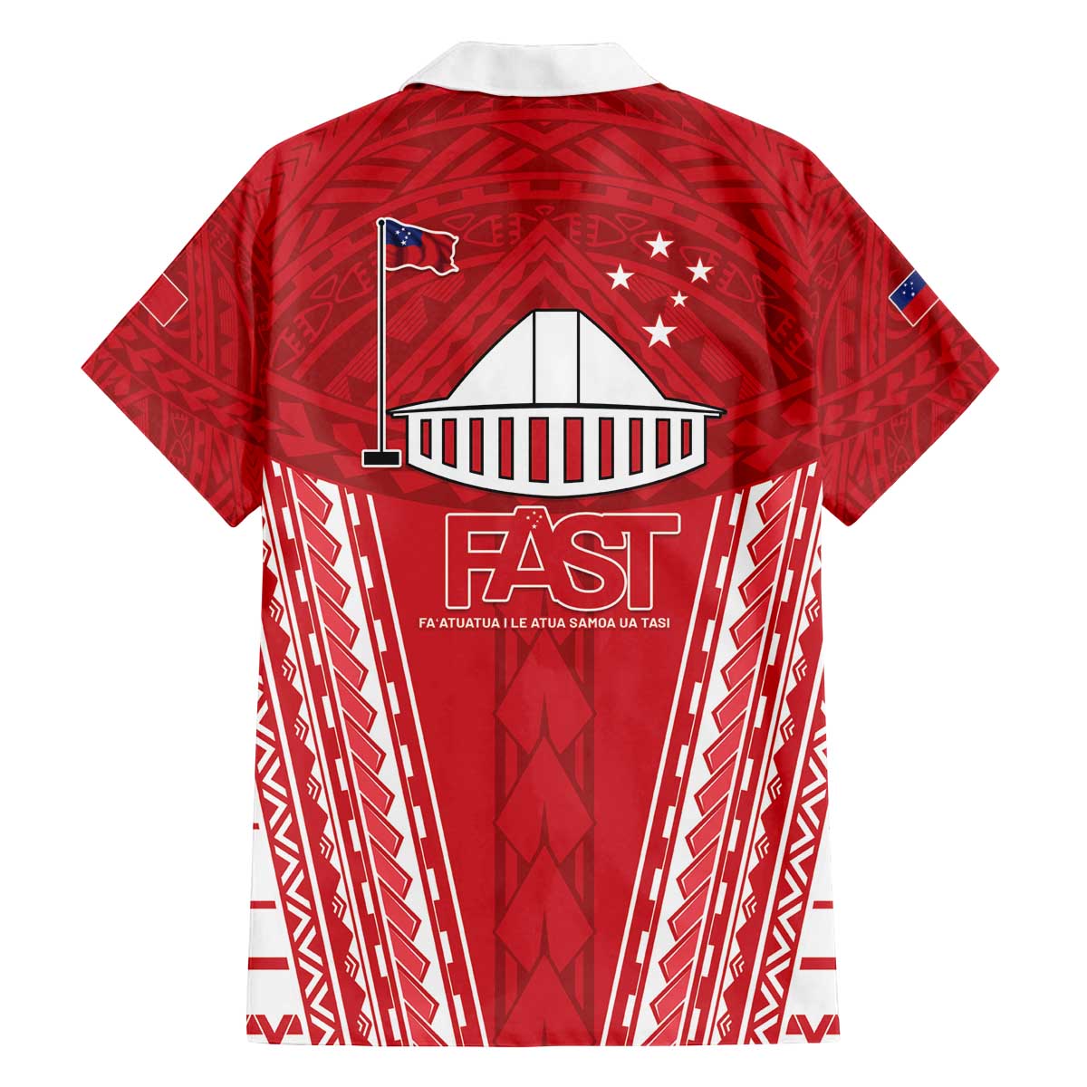 Samoa FAST Family Matching Off The Shoulder Long Sleeve Dress and Hawaiian Shirt Forever Proud Samoan Tribal Pattern LT05 - Polynesian Pride