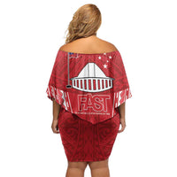 Samoa FAST Family Matching Off Shoulder Short Dress and Hawaiian Shirt Forever Proud Samoan Tribal Pattern LT05 - Polynesian Pride