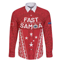 Samoa FAST Family Matching Short Sleeve Bodycon Dress and Hawaiian Shirt Forever Proud Samoan Tribal Pattern LT05 Dad's Shirt - Long Sleeve Red - Polynesian Pride