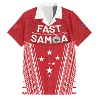 Samoa FAST Family Matching Tank Maxi Dress and Hawaiian Shirt Forever Proud Samoan Tribal Pattern LT05 Dad's Shirt - Short Sleeve Red - Polynesian Pride