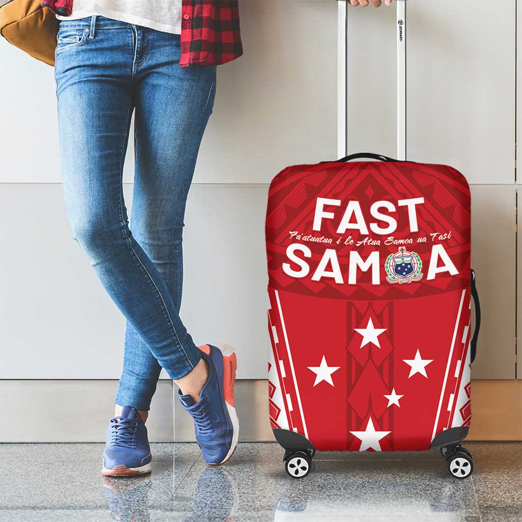 Samoa FAST Luggage Cover Forever Proud Samoan Tribal Pattern - Polynesian Pride
