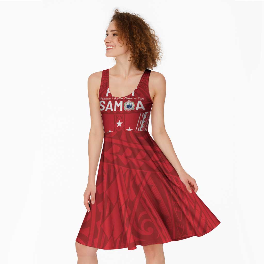 Samoa FAST Midi Dress Forever Proud Samoan Tribal Pattern - Polynesian Pride