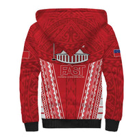 Samoa FAST Sherpa Hoodie Forever Proud Samoan Tribal Pattern - Polynesian Pride