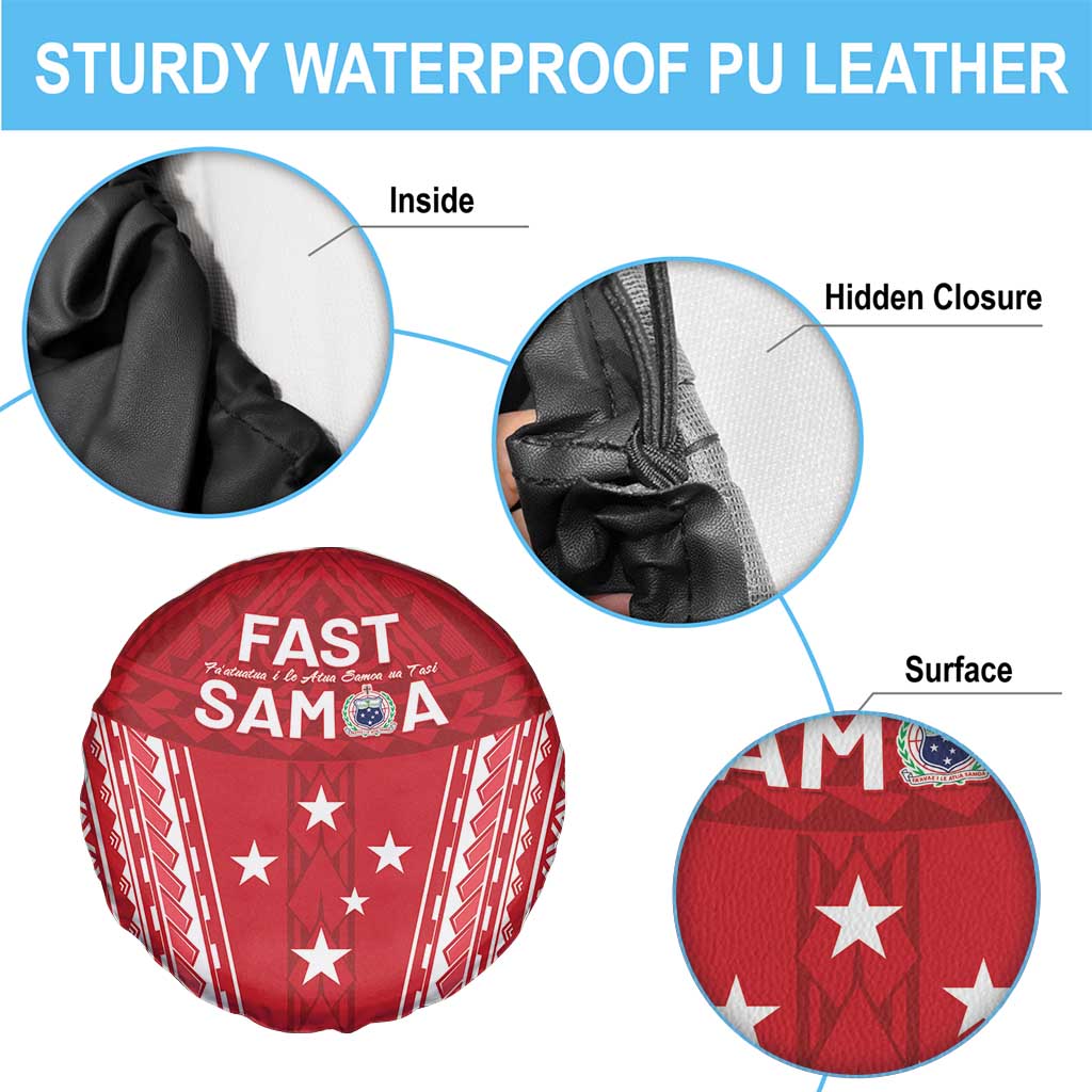 Samoa FAST Spare Tire Cover Forever Proud Samoan Tribal Pattern - Polynesian Pride