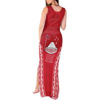 Samoa FAST Tank Maxi Dress Forever Proud Samoan Tribal Pattern - Polynesian Pride