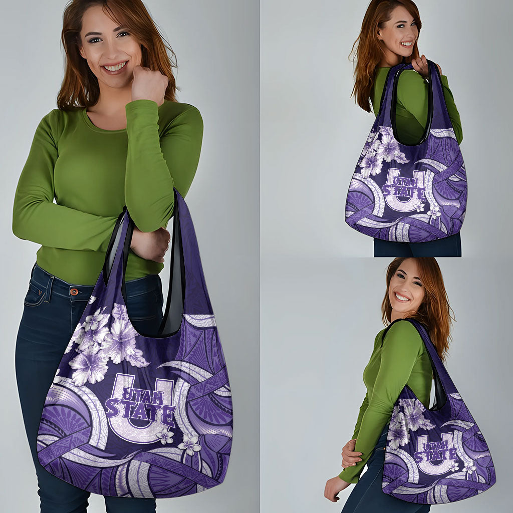 Utah State Polynesian Heritage Grocery Bag Floral Tribal Pattern Tropical Flowers LT05 - Polynesian Pride