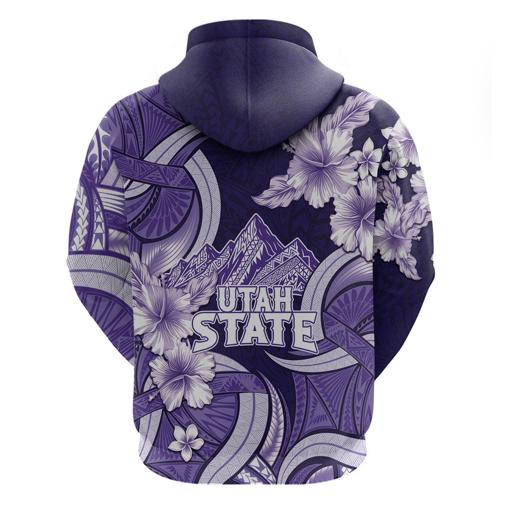 Utah State Polynesian Heritage Hoodie Floral Tribal Pattern Tropical Flowers LT05 - Polynesian Pride