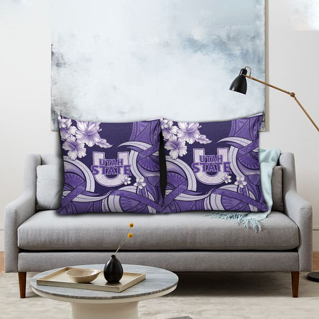 Utah State Polynesian Heritage Pillow Cover Floral Tribal Pattern Tropical Flowers LT05 - Polynesian Pride