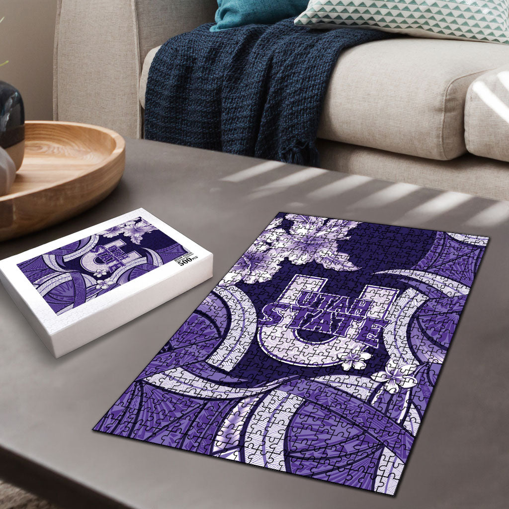 Utah State Polynesian Heritage Puzzle Floral Tribal Pattern Tropical Flowers LT05 - Polynesian Pride