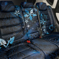 Hawaii Makahiki Season Back Car Seat Cover Floral Tribal Tattoo Blue Galaxy LT05 - Polynesian Pride
