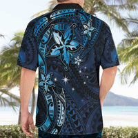 Hawaii Makahiki Season Hawaiian Shirt Floral Tribal Tattoo Blue Galaxy LT05 - Polynesian Pride
