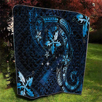 Hawaii Makahiki Season Quilt Floral Tribal Tattoo Blue Galaxy LT05 - Polynesian Pride