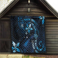 Hawaii Makahiki Season Quilt Floral Tribal Tattoo Blue Galaxy LT05 - Polynesian Pride