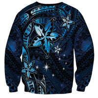 Hawaii Makahiki Season Sweatshirt Floral Tribal Tattoo Blue Galaxy LT05 - Polynesian Pride