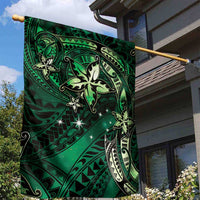 Hawaii Makahiki Season Garden Flag Floral Tribal Tattoo Green Galaxy LT05 - Polynesian Pride