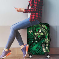 Hawaii Makahiki Season Luggage Cover Floral Tribal Tattoo Green Galaxy LT05 - Polynesian Pride