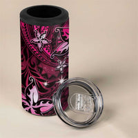 Hawaii Makahiki Season 4 in 1 Can Cooler Tumbler Floral Tribal Tattoo Pink Galaxy LT05 - Polynesian Pride