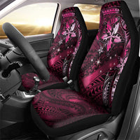 Hawaii Makahiki Season Car Seat Cover Floral Tribal Tattoo Pink Galaxy LT05 - Polynesian Pride