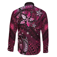 Hawaii Makahiki Season Family Matching Short Sleeve Bodycon Dress and Hawaiian Shirt Floral Tribal Tattoo Pink Galaxy LT05 - Polynesian Pride