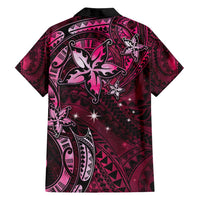 Hawaii Makahiki Season Family Matching Summer Maxi Dress and Hawaiian Shirt Floral Tribal Tattoo Pink Galaxy LT05 - Polynesian Pride
